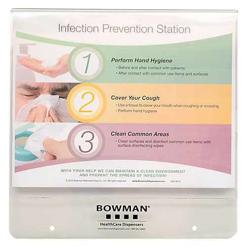 Bowman Sign Holder - Horizontal - Respiratory Hygiene Station Bowman MP-075
